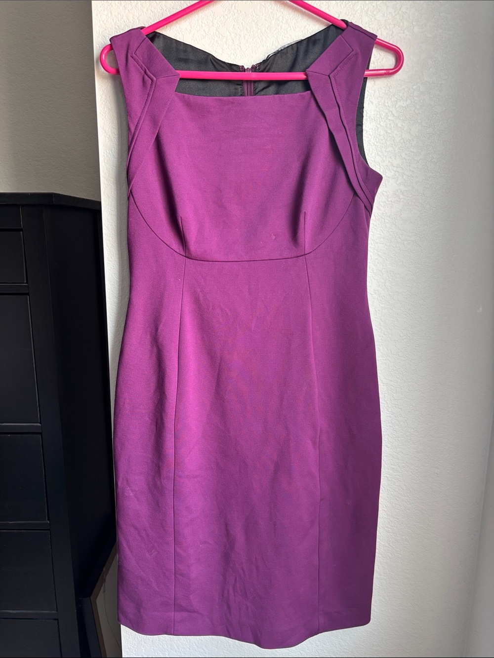 Elie Tahari Magenta Sheath Midi Dress